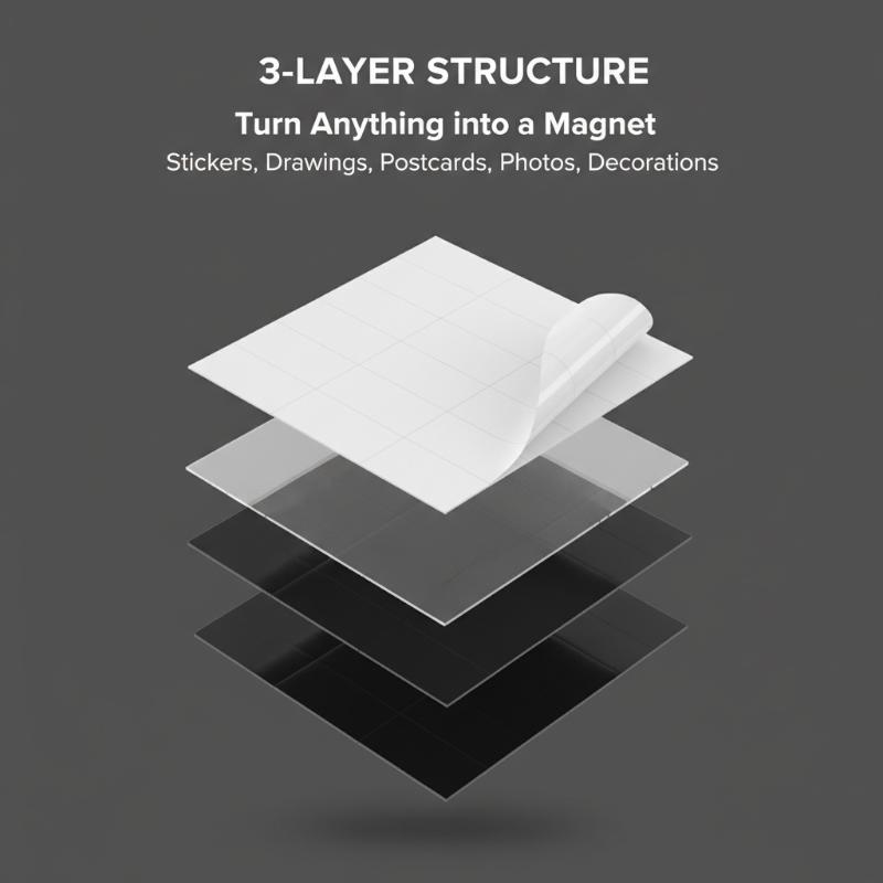 New 1Set, Adhesive Backed Magnetic Sheet Multifunctional Multi-Scene Magnetic Stickers, Can Be Used As Refrigerator Stickers