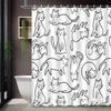 A Playful Cat Shower Curtain: Bring a Dash of Fun and Whimsy To Your Bathroom with This Adorable Design Featuring Various Poses