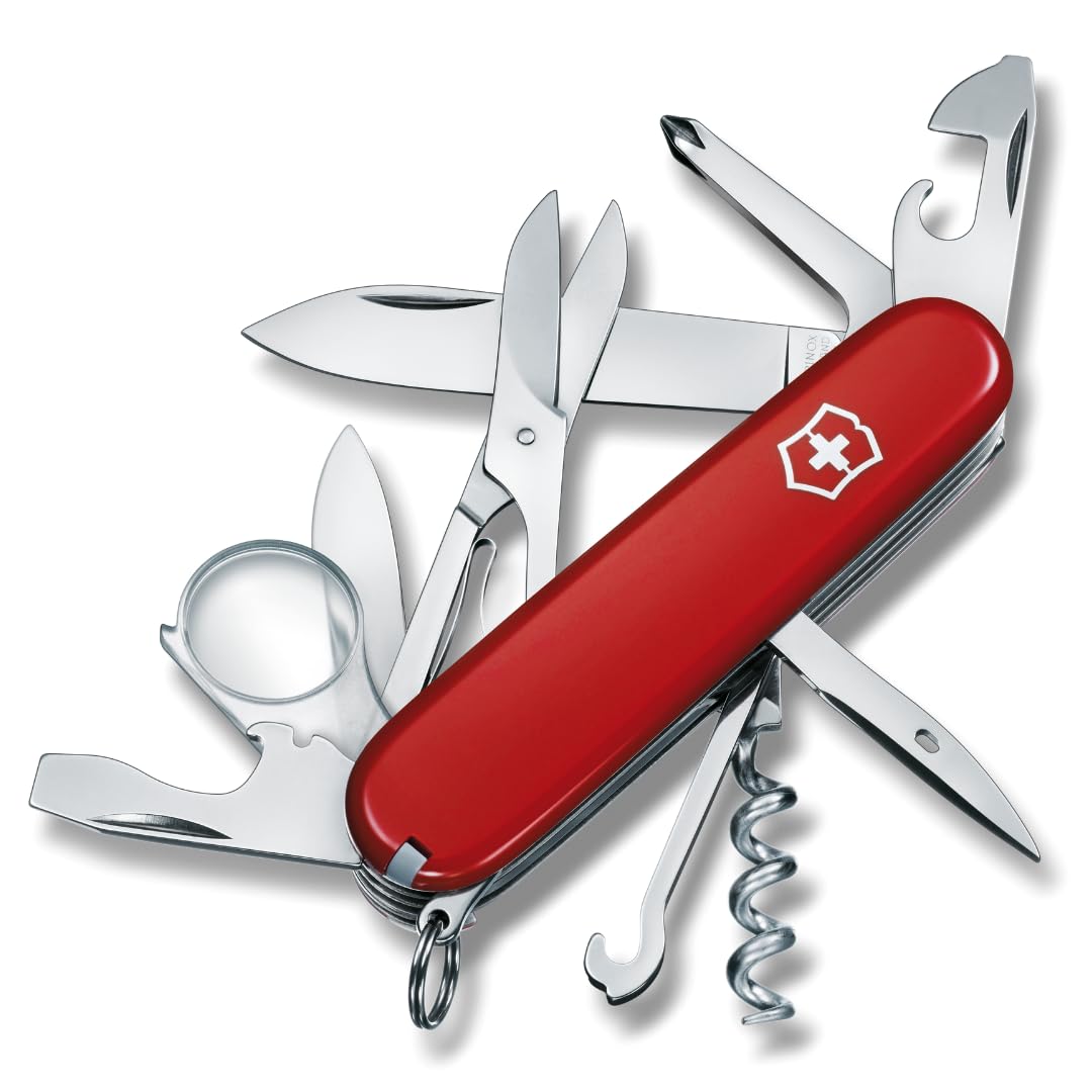 

VICTORINOX Explorer Swiss Army a with 16 including a magnifying glass and a Phillips head perfect for trekking and Model Knife, Swiss-made multi-tool