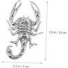 2 Pcs Car Scorpion Stickers Metal Decals for Vehicle Door Window Decor 3D Adhesive Car Body Emblems Scratch Cover Durable