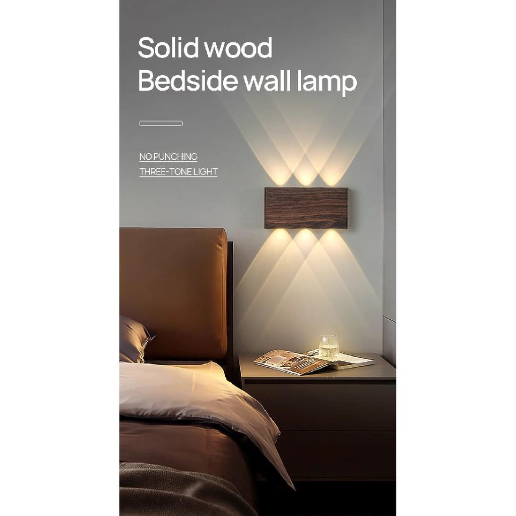 Minimally Designed LED Charging Wall Lamp 4000mAh Touch Three Color Wiring Free Indoor Decoration Bedside Corridor Bedroom Light