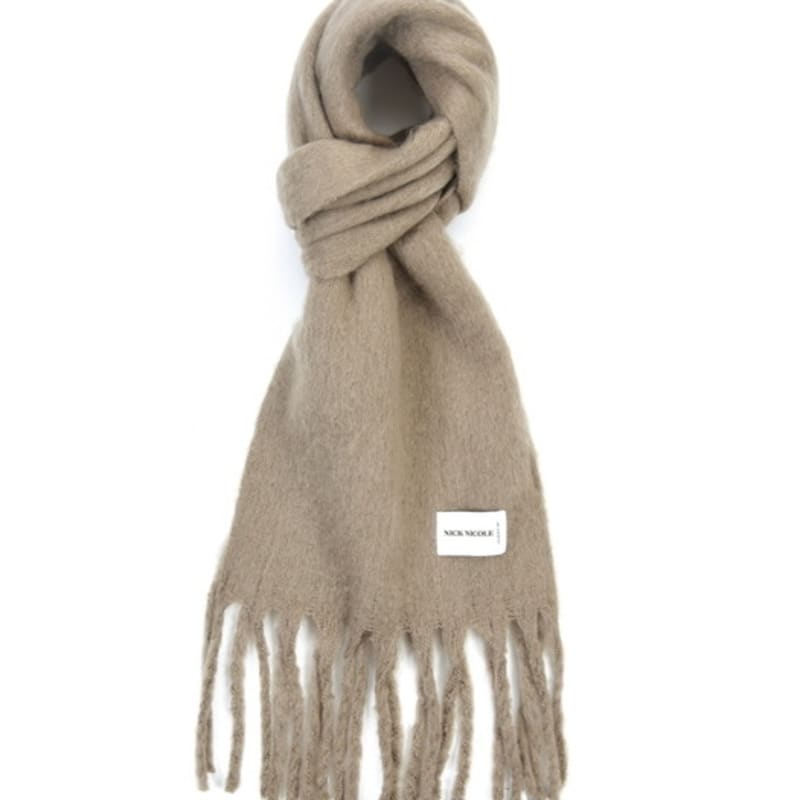 NICK&NICOLE PREMIUM BOLD SOFT MUFFLER_BROWN