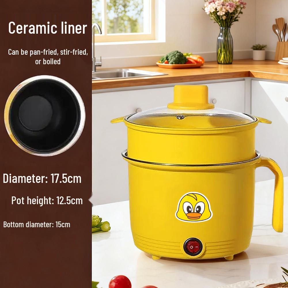 Non-stick Multifunctional Electric Cooker: Instant Noodle Pot with Large Capacity for Dormitory Use
