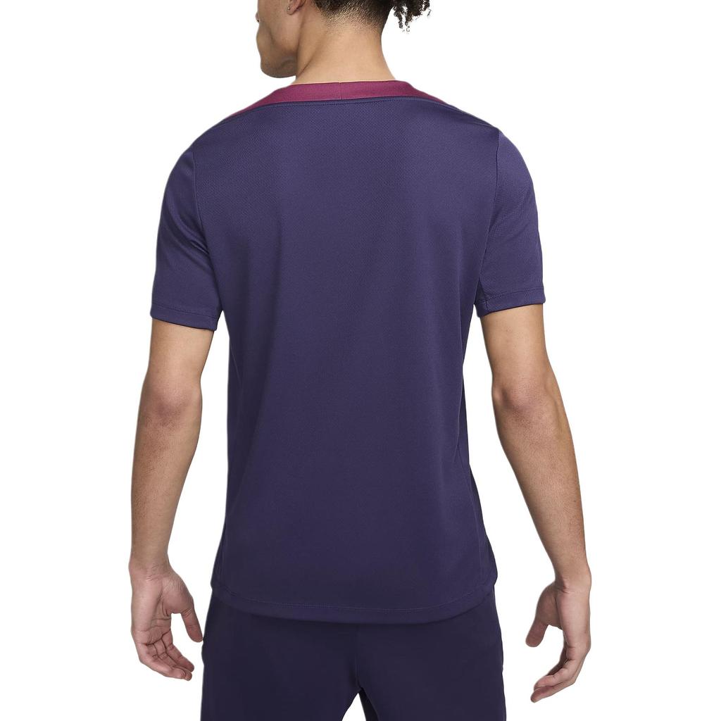 Nike Color Block Outdoor Casual Sports Crew Neck Short Sleeve Vintage Football Shirt Men tops Dark-Purple FJ2919-555