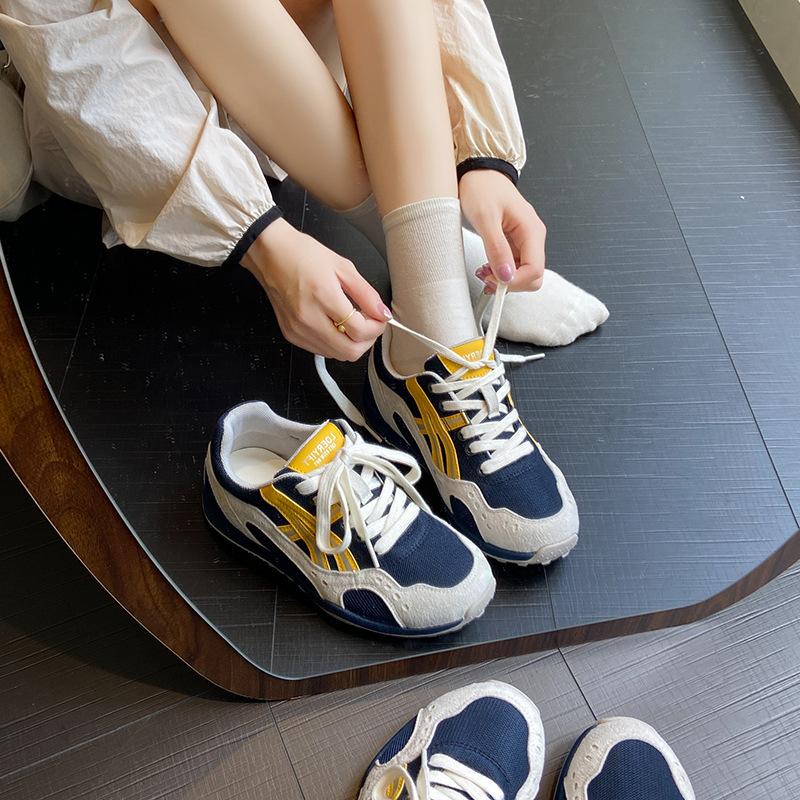 Retro mesh breathable German training shoes women's summer 2025 new color matching platform versatile sports and leisure Forrest Gump shoes