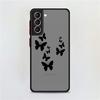 Flowers Heart Matte Case For Samsung Galaxy S22 S20 S21 FE S10 S9 Plus S8 Capa Note 20 Ultra 10 Lite Phone Fundas
