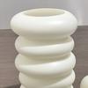 White Faux Ceramic Vase Minimalist Modern Small Flower Vase for Pampas Grass