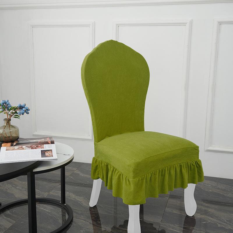European-Style Skirted Spandex Chair Cover Premium Quality And Comfort Knitted Chair Cover Universal Seat Slipcovers