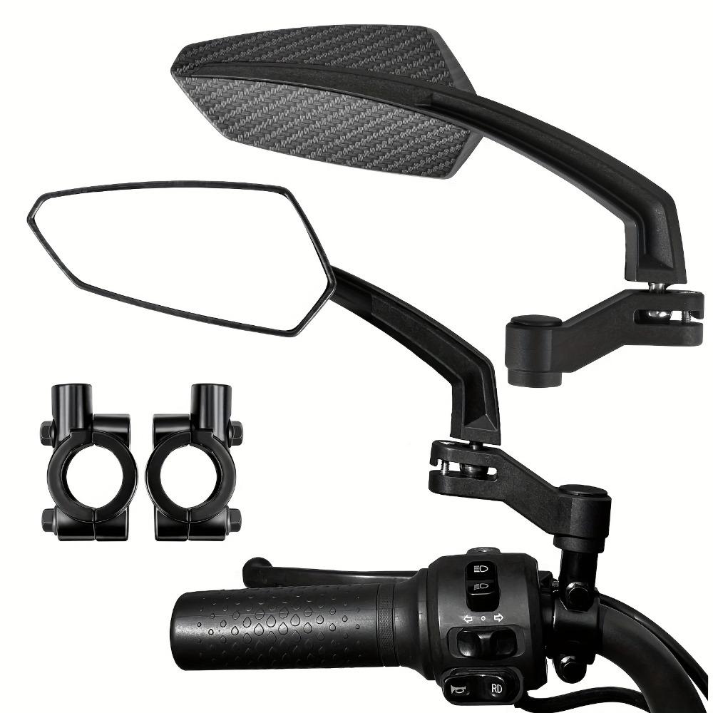 Universal Bike Handlebar Rear View Mirrors 360° Rotatable Wide Angle Safety Glass for Bicycles E-bikes