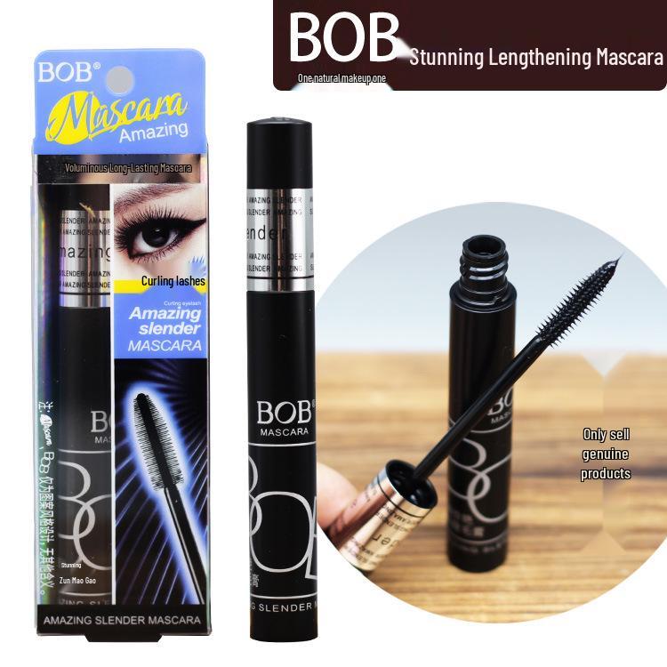 Оригинальная тушь для ресниц BOB Long & Slender Водостойкая - Устойчивая к смазыванию, Удлиняющая, Подкручивающая, С эффектом объема, Стойкая формула.