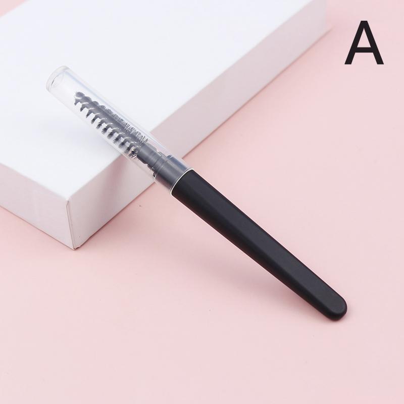 

Портативная короткая спиральная щеточка для бровей с прозрачным пылезащитным чехлом, расческа для ресниц, щеточка для губ, инструмент для наращивания бровей