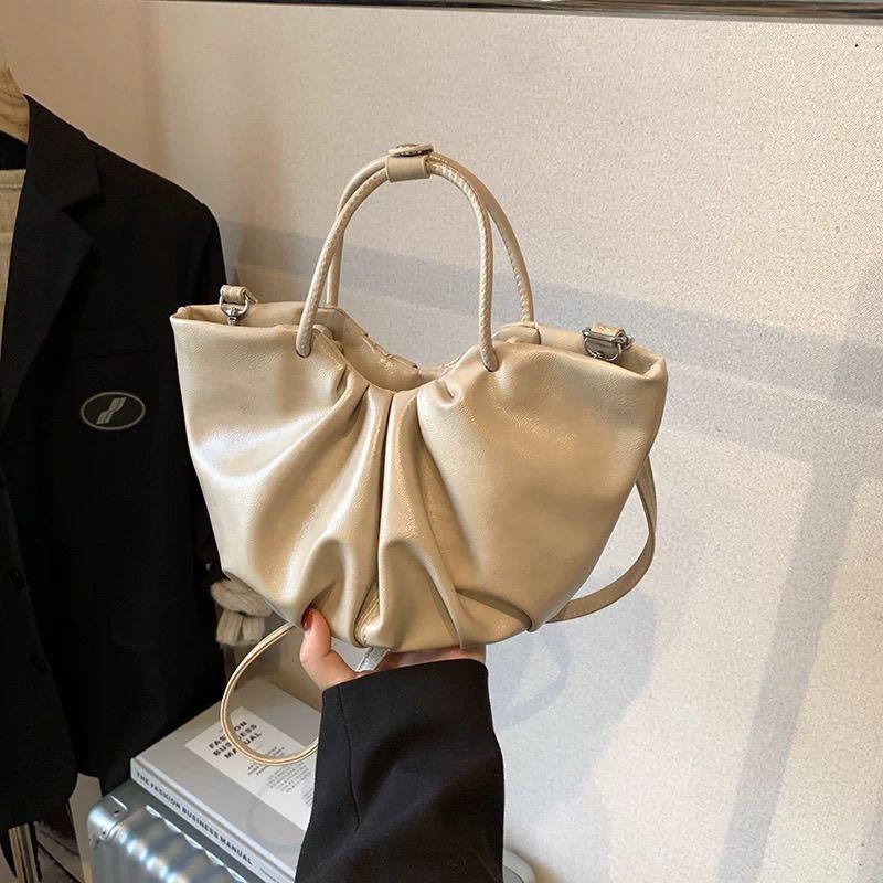 Lightweight and Comfortable Cloud Forest Style Versatile Fashion Large Capacity Pleated Women's Bag Original Small Bag Lazy Style