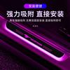 For Mustang Car Door Sill Light Threshold Lamp  Projector Lamp Power Moving LED Welcome Plate Pedal Light Protect Car Doors