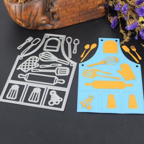 Delantal Utensilios de Cocina Troqueles de Corte de Metal Plantilla Álbum de Recortes Tarjeta de Felicitación Herramienta DIY