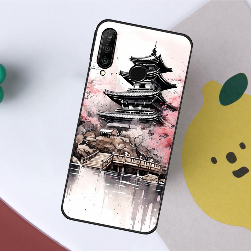 

Japanese Art Temple Sakura For Huawei Nova 8i 7i 11i 12i 12s Y70 Y72 Y73 Y60 Y90 Y61 Y91 9 10 SE P20 P30 P40 Lite Case Huawei Nova Y73