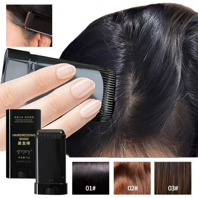 Hair Color Stick For Men & Women Quickly Covers Gray White Hair Concealer Hairline Instant Covering Hair Dye Stick Applicator