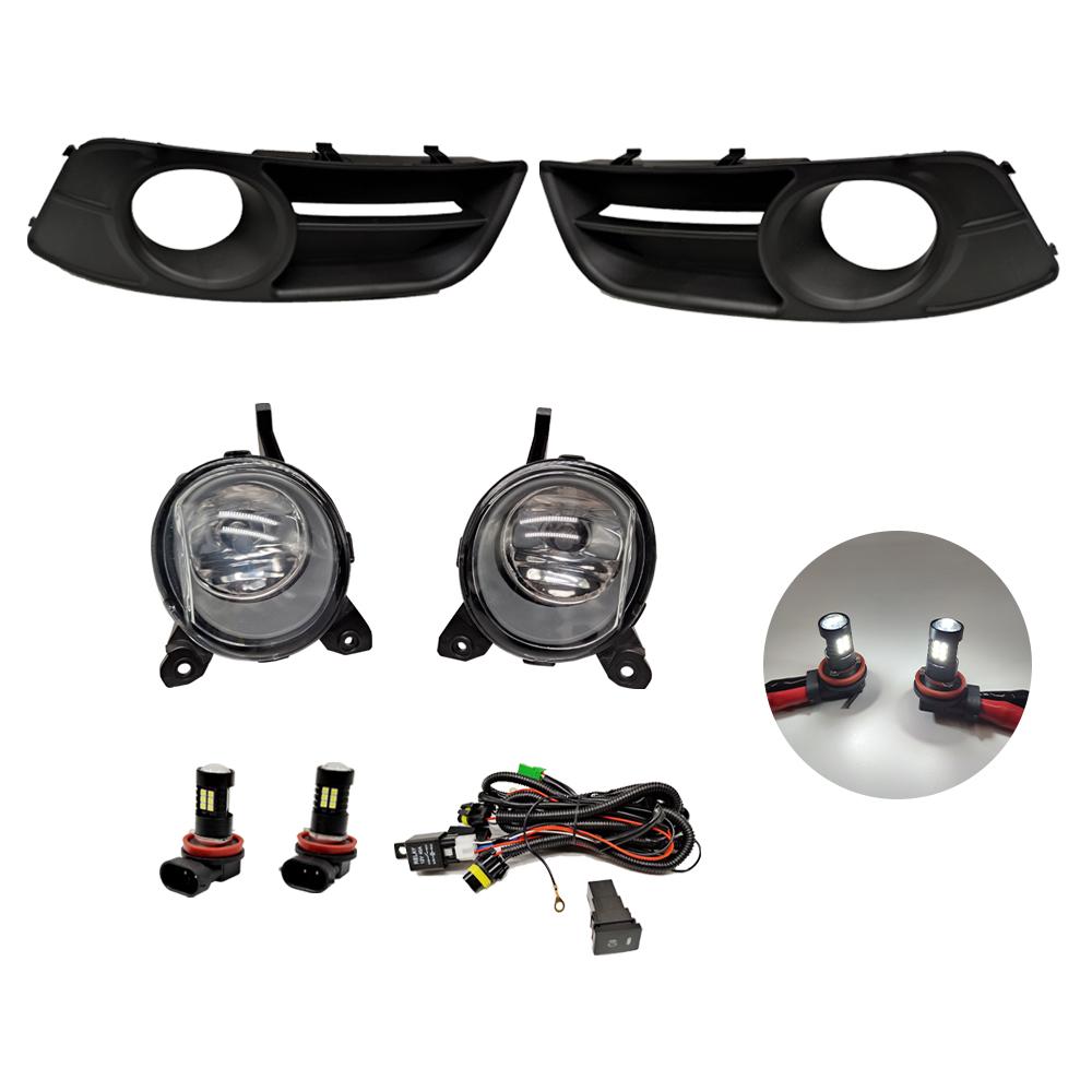 Car LED Fog Lights Fog Lamp For Toyota Corolla 2004 2005 2006 an Version Harness Wiring Cover Grille Halogen