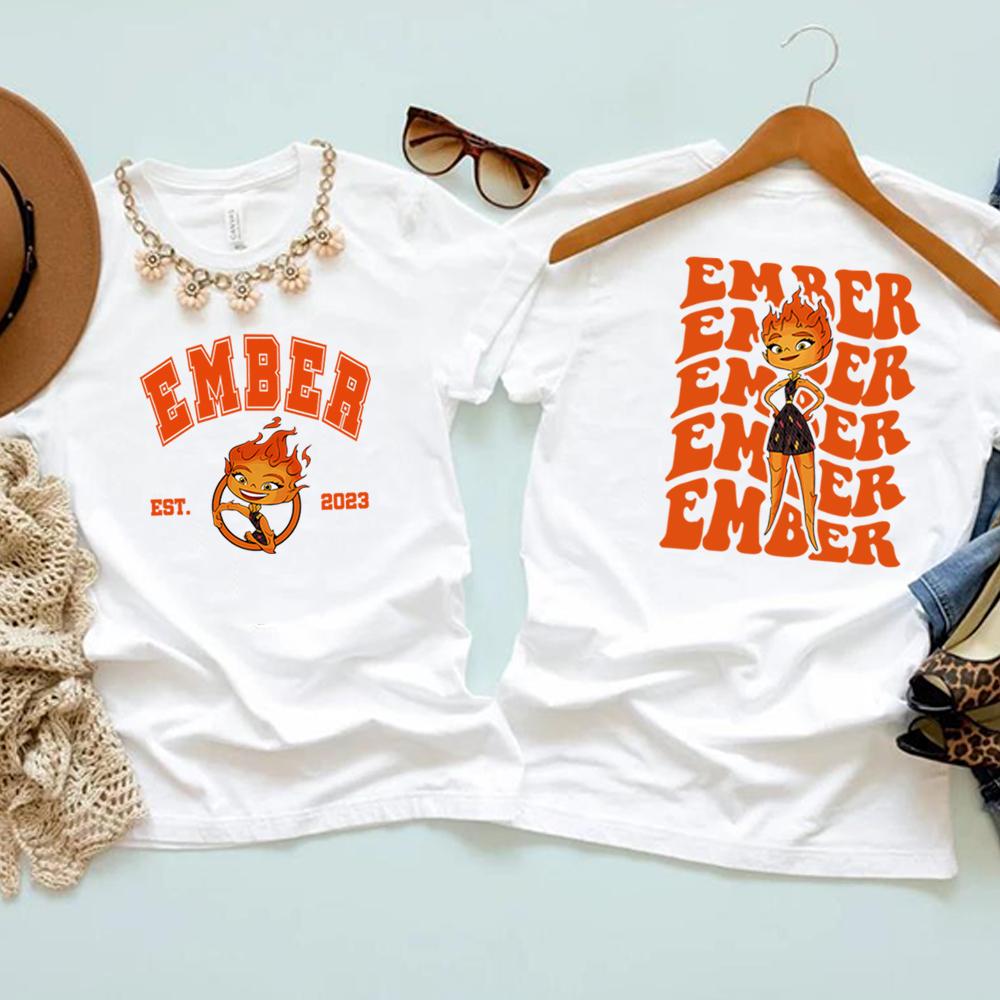 Ember EleUnisextal T Shirt Trendy 2 Sided Shirts EleUnisextal Ember Shirt Wade and Ember T Shirt WDW Magic Kingdom Tee