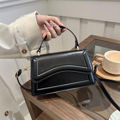 Ausländischen Stil Einfache Einfarbige Handtasche Frühjahr Vielseitige Schulter Messenger Bag Kleine Quadratische Tasche Frauen