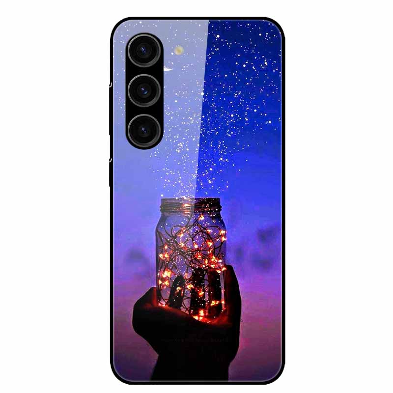 For Samsung Galaxy S25 Plus Case Tempered Glass Hard Phone Cover for Samsung S25 Ultra 5G Back Cases for GalaxyS25 S 25 S25Plus