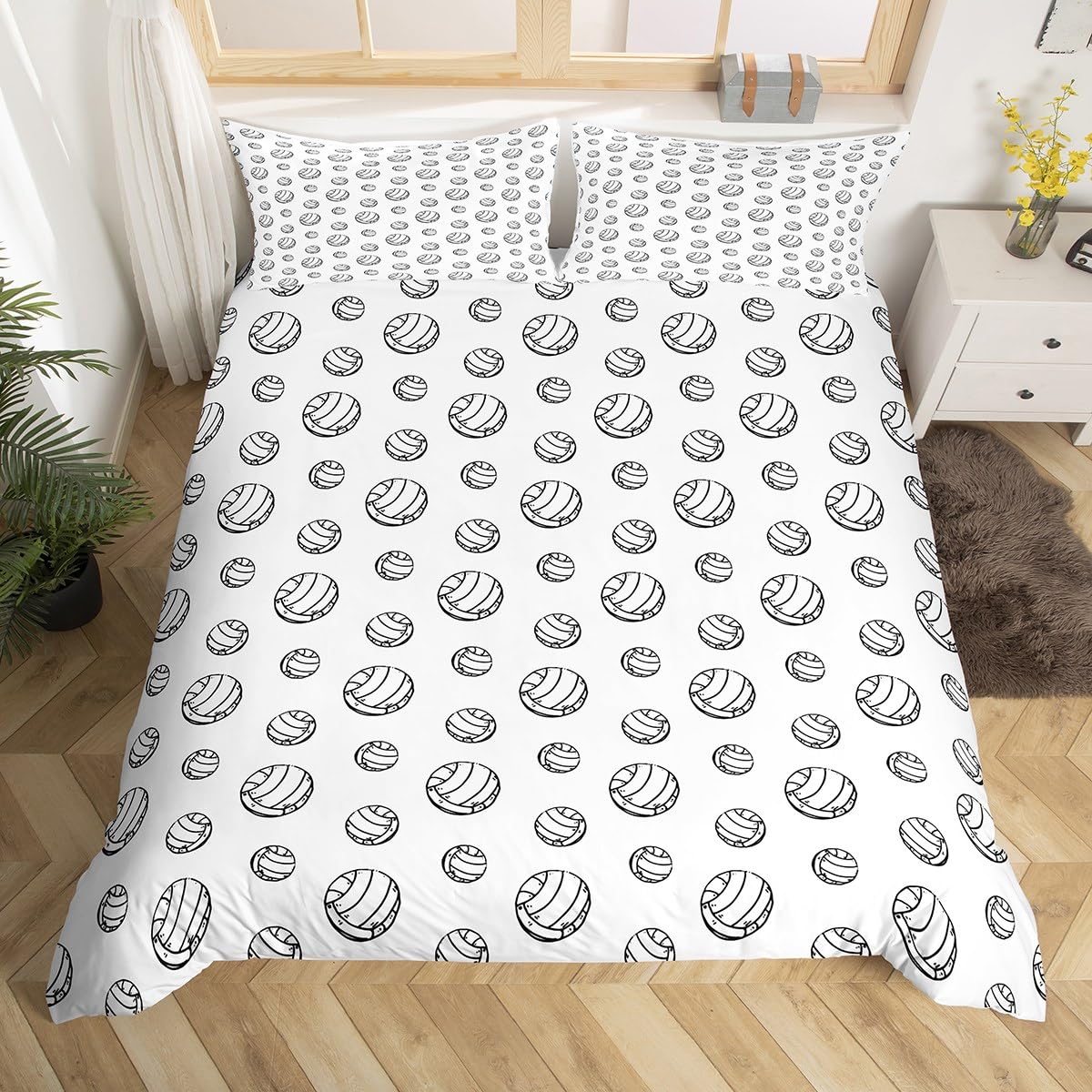 

Comforter Ball Sports Games Kids Boys Queen Sizebaseball Basketball Football Bedding Set Hand-Painted Cartoon Comforter Comforter (quilt)-EU Single(135*200cm)3pcs