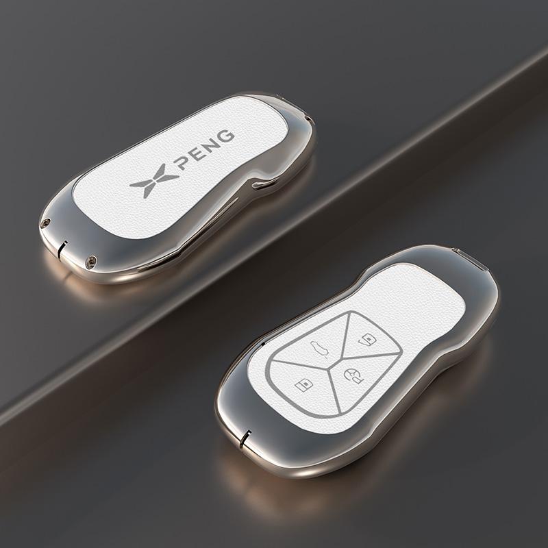 For Xpeng P7 P7i P5 G6 G9 G3 2024 2025 2026 Car Key Case Zinc Alloy Keychain Cover Key Fob Shell Buckle Protector Accessories