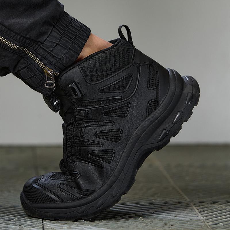 Rotating button Men Safety shoes Non-slip Work Boots Steel toe shoes Puncture-Proof Security Boots Protection Shoes Men Boots