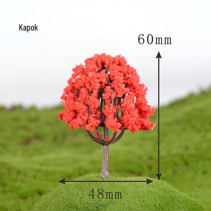 Mini Cherry Blossom Bonsai: Artificial Green Plant Decoration for Micro Landscapes.