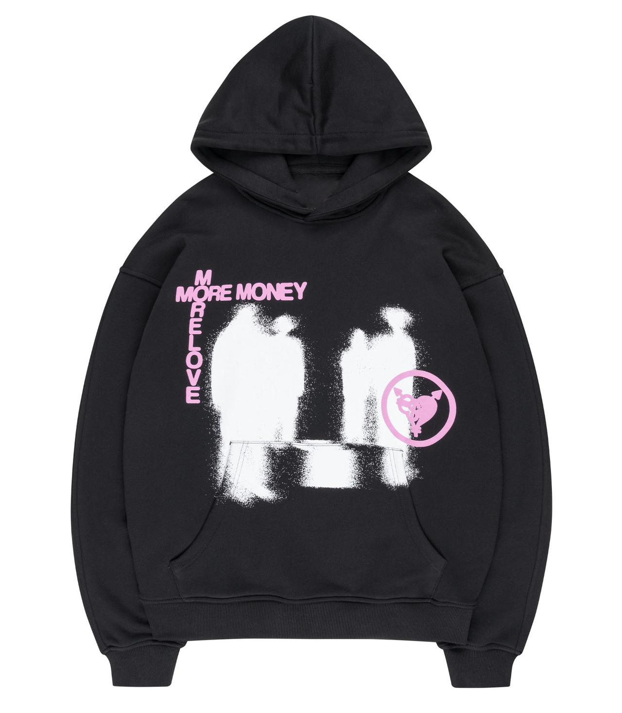 Унисекс Американский Винтаж Хип-хоп Худи Принт Букв Y2K Свободные Повседневные Толстовки с Капюшоном Мужские Женские Топы Харадзюку S чёрный 2980₽