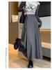 Damen High-Waist Plissee-Midi-Rock mit Gürtel - Elegant A-Linie für Frühling & Herbst