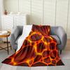 3D Hot Molten Rock Digital-printed Polyester Bedroom Velvet Flannel Cover Blanket Fleece Soft Sofa Cover Blankets for Beds