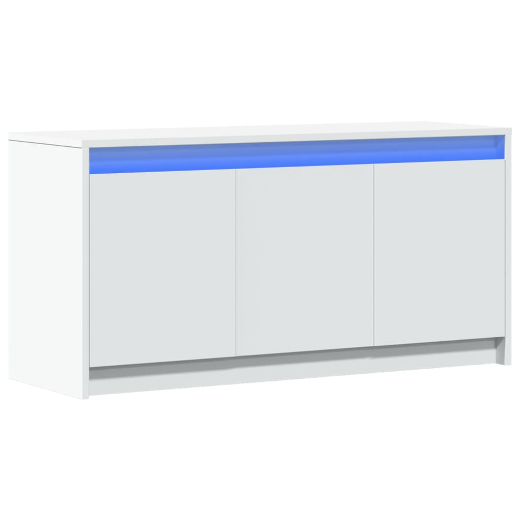 Vidaxl TV Cabinet with LED, White, 100X34X50 Cm, Wood-Based Material