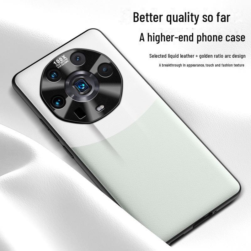 Liquid leather protective cover for Honor Magic 4 Ultimate Edition - anti-fall, one-piece design, ready to ship.