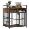 Dog Crate Furniture, Dog Cage with Rotatable Feeding Station and Storage Shelves, End Side Table Indoor Pet Kenne