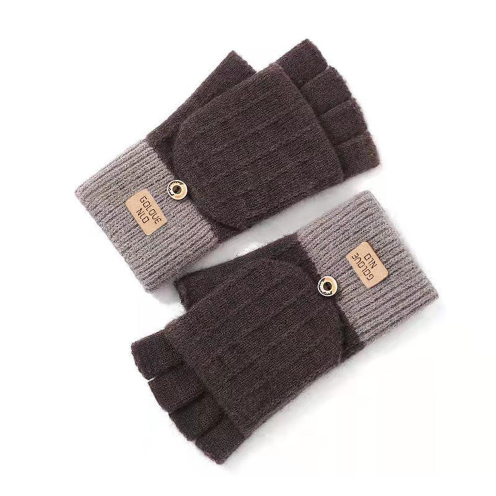 Kinder Halbfinger Fäustlinge mit Fleece für Kälte