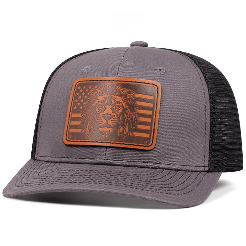 

НОВАЯ кепка из кожи льва, модная кепка с утиным язычком, регулируемый солнцезащитный козырек, ковбойская шляпа, мужская бейсбольная кепка в стиле хип-хоп, кепки для грузовиков темно-серого