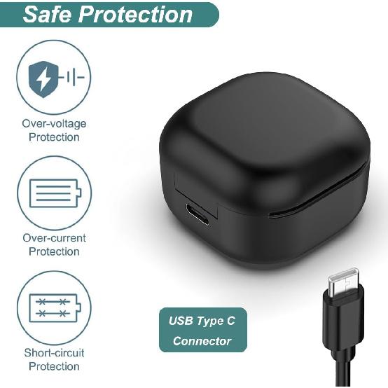 Charging Case for Galaxy Buds FE SM-R400, Replacement Charger Case Cradle Dock for Samsung Galaxy Buds Fan Edition (Black)
