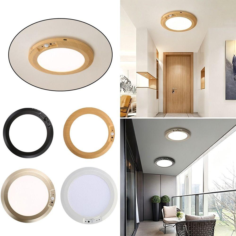 Magnetic Lamp Motion Sensor Ceiling Light Dimmable Closet Rechargeable LED Ceiling Light Auto On/Off Remote Control