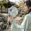 Decorative Chinese Style Fan Handheld Floral Pattern Silk Fan Hanfu Fan  Photography Props