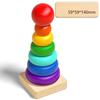 Sada Montessori geometrických sloupků pro děti ve věku 3-6 let. Vzdělávací montážní bloky pro přizpůsobení tvarů.