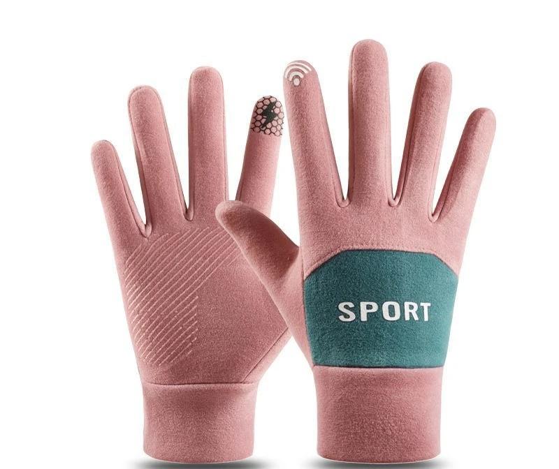 1 Pair Women Winter Touchscreen Gloves Fleece Lined Thickened Thermal for Driving Cycling Sports Anti Slip Cold Proof Gloves