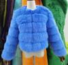 European and American manufacturers winter warm imitation fur jacket women's short fox hair splicing coat