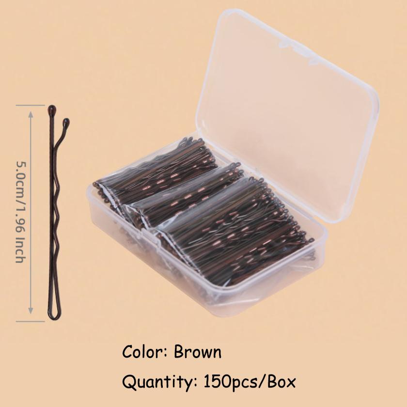 50-150Pcs 5cm Wave Bobby Hair Pins Alloy Hairpins Simple Hair Clip Pins Barrette for Wedding Bride Women Girls Hairstyles Tool