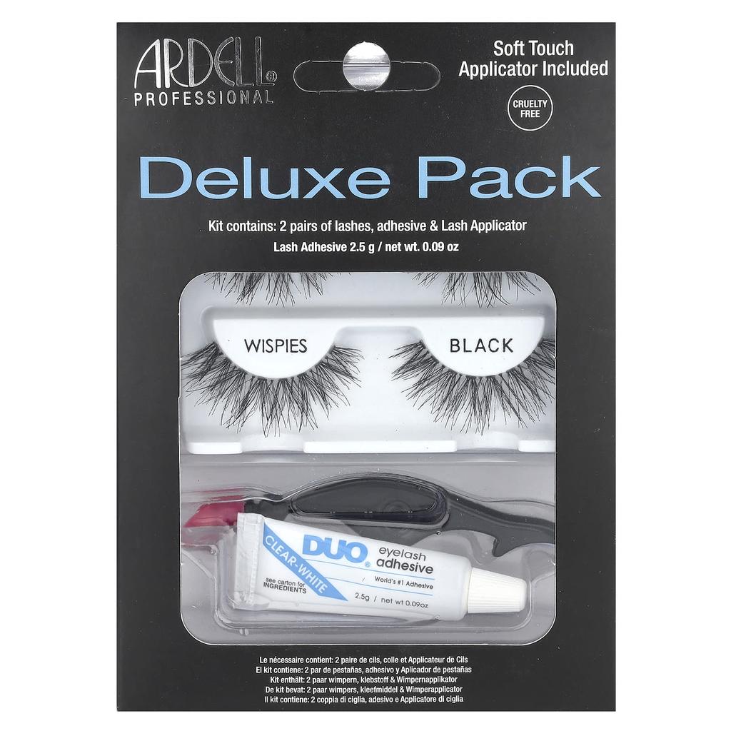 Deluxe Pack, Includes Wispy Lashes, Applicator and Eyelash Glue, 1 Set