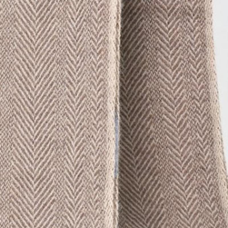 Dal Cashmere Herringbone Muffler Brown