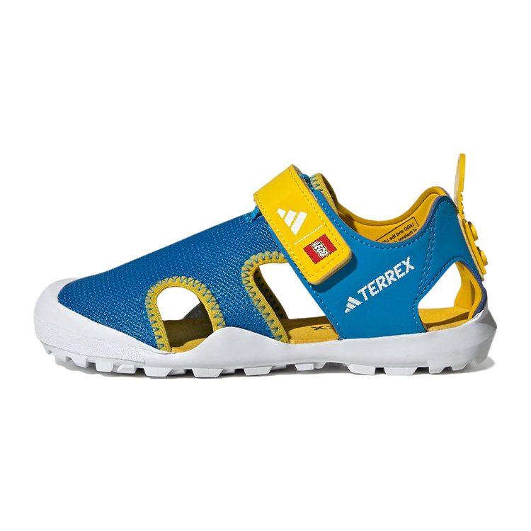 LEGO X Adidas Captain Toey Slip Resistant Abrasion Resistant Children's Sandals Blue Yellow Kids' IE4977