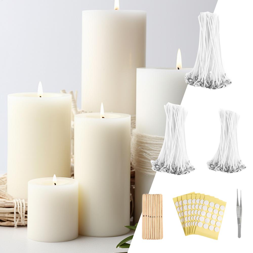 Candle Making Wicks Reusable Cotton Candle Wicks With Tweezer And Sticker Portable Crafting Accessories Wax Supplies For Home