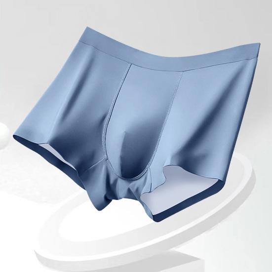 Mens Boxers Briefs Summer Quick-Dry Adults Seamless Trunks Soft Stretch Moisture Wicking Cool Breathable Ice Silk Underwear