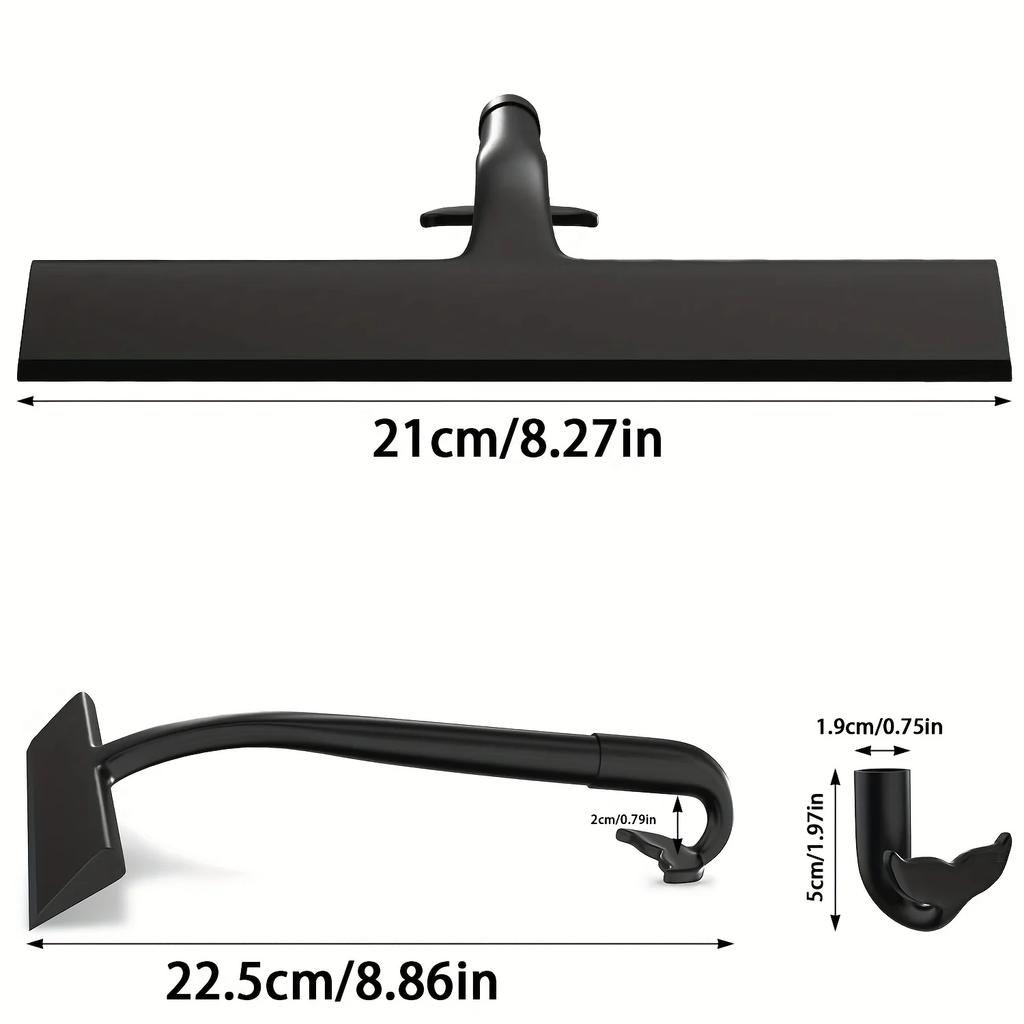 1pc Silicone Shower Squeegee for Glass Doors, Multi-Purpose Glass Wiper Scraper for Bathroom, Toilet, Car Window, Tile Wall, Car