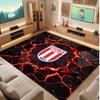 Stoke City Football Print Crystal Velvet Rug, Comfortable Water Absorbent Non Slip Indoor Floor Carpet